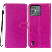 For Blackview A55 Pro Glitter Powder Flip Leather Phone Case(Rose Red)