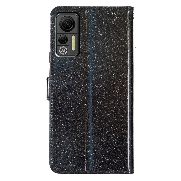 For Ulefone Note 14 Glitter Powder Flip Leather Phone Case(Black)