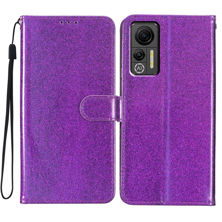 For Ulefone Note 14 Glitter Powder Flip Leather Phone Case(Purple)
