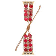 For Apple Watch Series 7 45mm Hexagonal Stones Drawstring Chain Watch Band(Red) - Watch Bands by PMC TechLife | Online Shopping South Africa | PMC TechLife