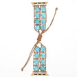 For Apple Watch SE 40mm Hexagonal Stones Drawstring Chain Watch Band(Blue) - Watch Bands by PMC TechLife | Online Shopping South Africa | PMC TechLife