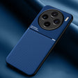 For vivo X100 Pro Classic Tilt Strip Grain Magnetic Shockproof PC + TPU Phone Case(Blue) - X100 Pro Cases by PMC TechLife | Online Shopping South Africa | PMC TechLife
