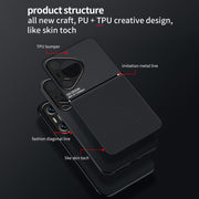 For Huawei Pura 70 Classic Tilt Strip Grain Magnetic PC Hybrid TPU Phone Case(Black)