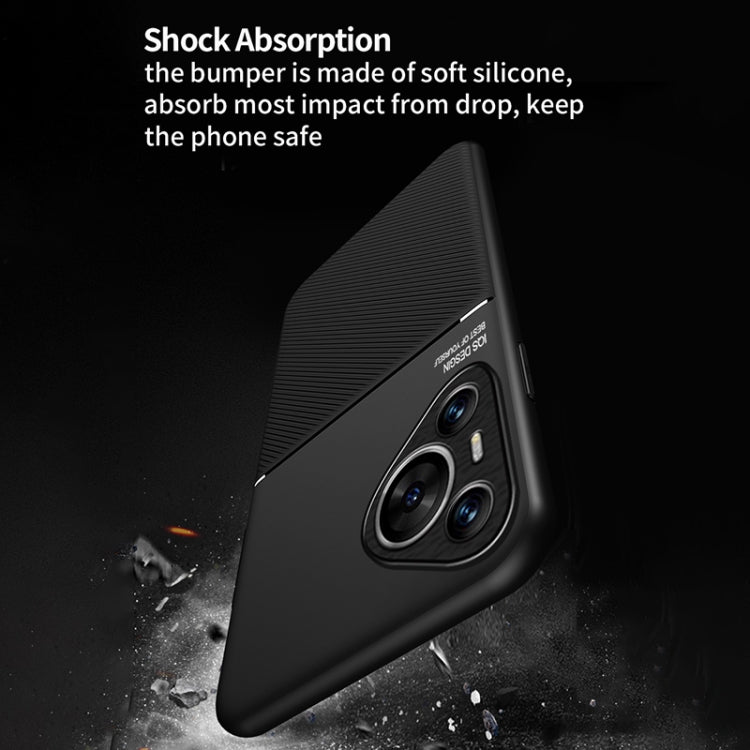 For Huawei Pura 70 Classic Tilt Strip Grain Magnetic PC Hybrid TPU Phone Case(Black)