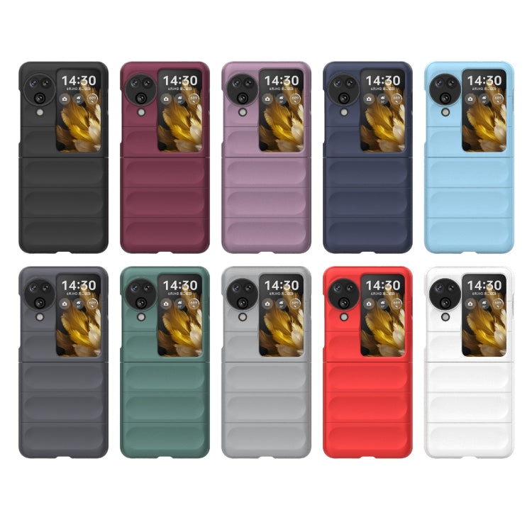 For OPPO Find N3 Flip Magic Shield Fold PC Shockproof Phone Case(Dark Green)