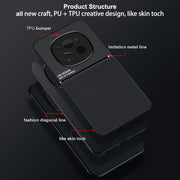 For Honor Magic6 Pro Classic Tilt Strip Grain Magnetic PC Hybrid TPU Phone Case(Red)
