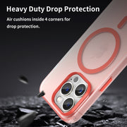 For iPhone 15 Pro MagSafe Frosted Translucent TPU + PC Full Coverage Phone Case(Red)