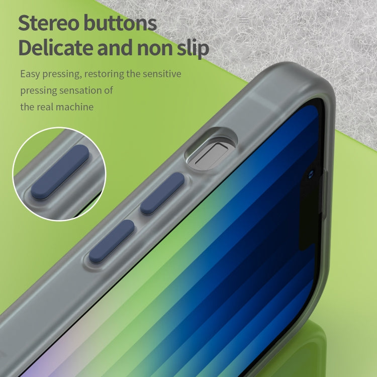 For iPhone 16e MagSafe Frosted Translucent TPU + PC Full Coverage Phone Case(Dark Blue)
