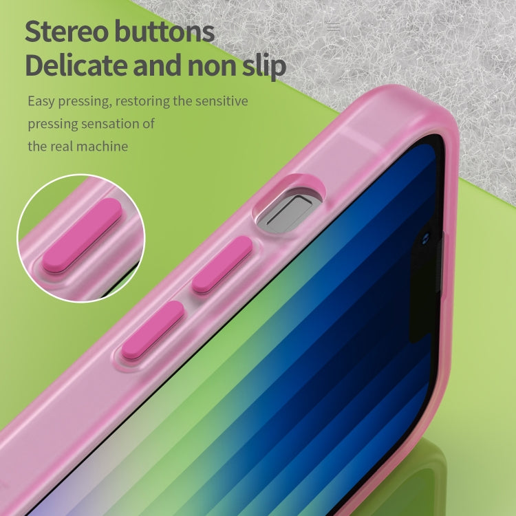 For iPhone 16e MagSafe Frosted Translucent TPU + PC Full Coverage Phone Case(Pink)