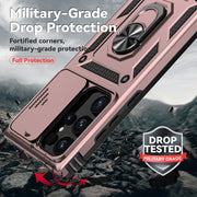 For Samsung Galaxy S24 Ultra 5G Sliding Camshield Holder Phone Case(Rose Gold)