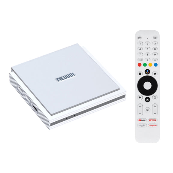 MECOOL KM2 Plus Android 11 Dual-band WiFi Smart Voice TV Box 4GB+32GB, EU Plug(White)