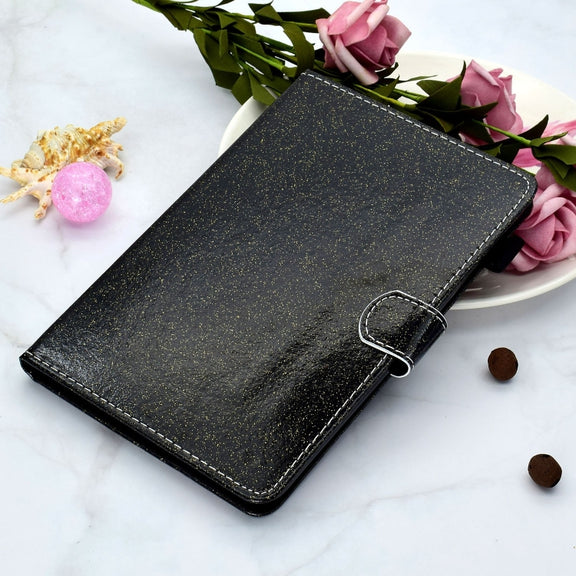 For Lenovo Tab P12 2023 / TB370FU Varnish Glitter Powder Smart Leather Tablet Case(Black)