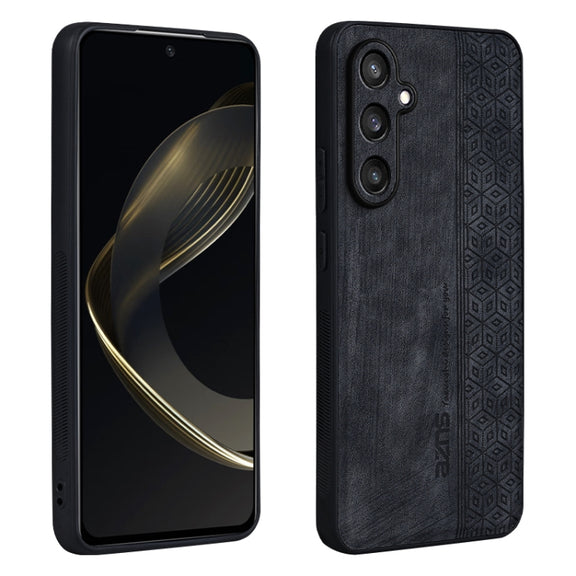 For Samsung Galaxy S24+ 5G AZNS 3D Embossed Skin Feel Phone Case(Black)
