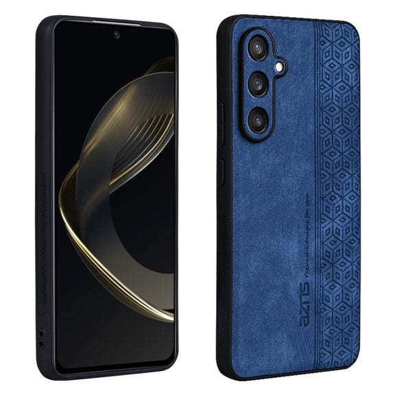 For Samsung Galaxy S24+ 5G AZNS 3D Embossed Skin Feel Phone Case(Sapphire Blue)