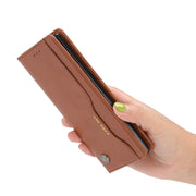 For Samsung Galaxy S25 Ultra 5G Knead Skin Texture Flip Leather Phone Case(Brown)