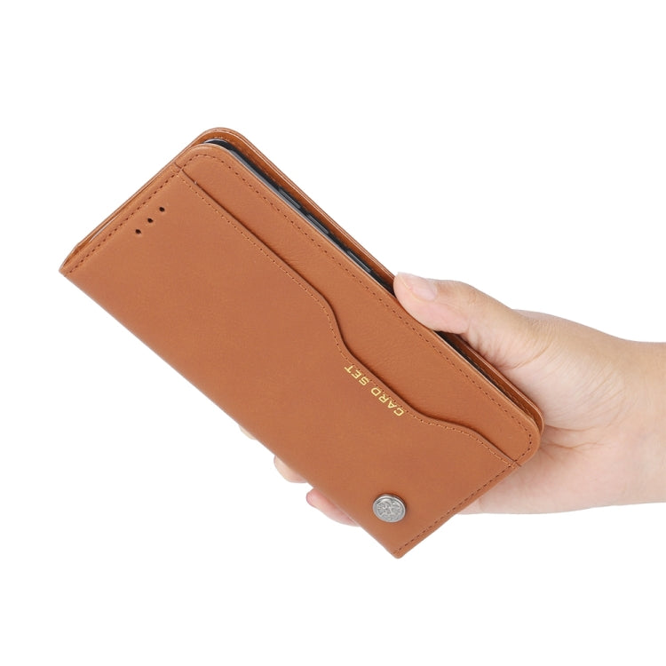 For Samsung Galaxy S25+ 5G Knead Skin Texture Flip Leather Phone Case(Brown)