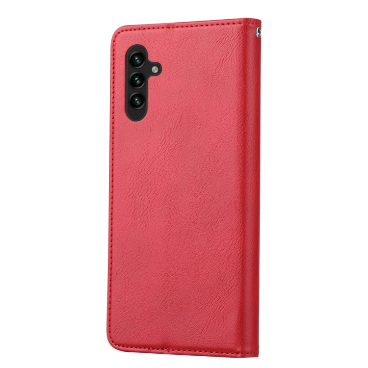 For Samsung Galaxy S25 5G Knead Skin Texture Flip Leather Phone Case(Red)