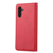 For Samsung Galaxy S25 5G Knead Skin Texture Flip Leather Phone Case(Red)