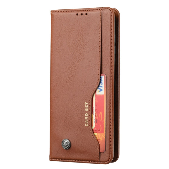 For Samsung Galaxy S25 5G Knead Skin Texture Flip Leather Phone Case(Brown)