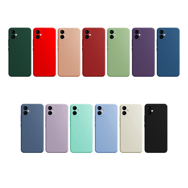 For Samsung Galaxy A05 Imitation Liquid Silicone Phone Case(Dark Green)