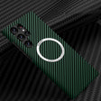 For Samsung Galaxy S25 Ultra 5G Carbon Fiber Texture MagSafe Magnetic Phone Case(Green) - Galaxy S25 Ultra 5G Cases by PMC Jewellery | Online Shopping South Africa | PMC Jewellery | Buy Now Pay Later Mobicred