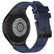 For Samsung Galaxy Watch 4 / 5 / 6 AP Series Liquid Silicone Watch Band(Black Blue)