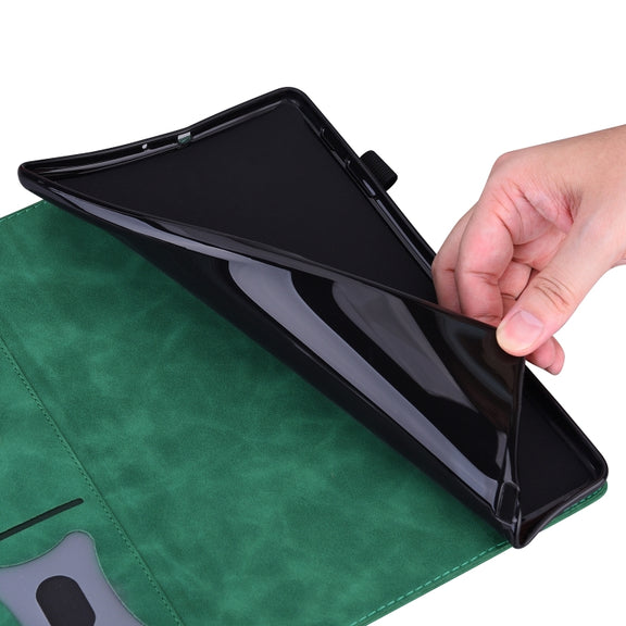 For Honor Pad 9 Splicing Shockproof Leather Tablet Case(Green)