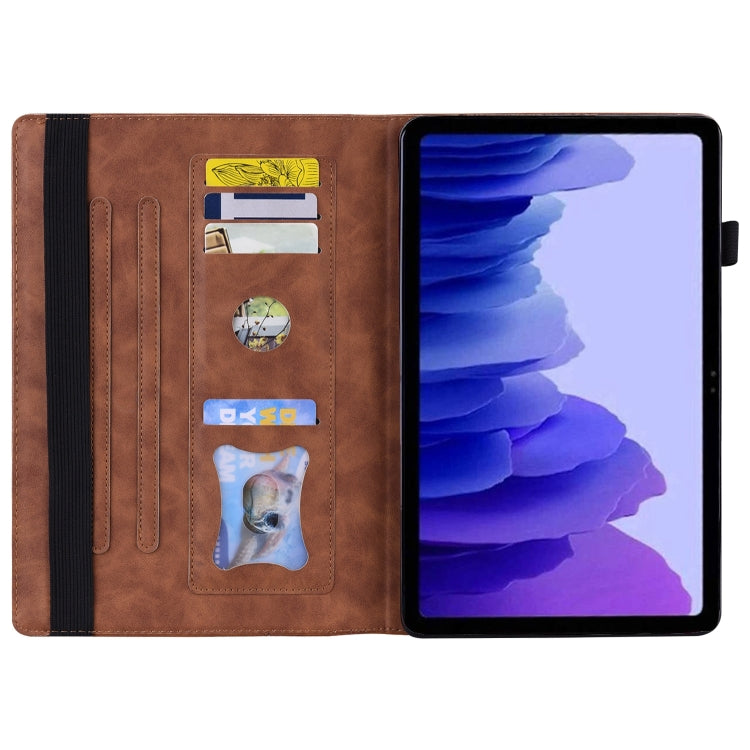 For Honor Pad 9 Splicing Shockproof Leather Tablet Case(Brown)