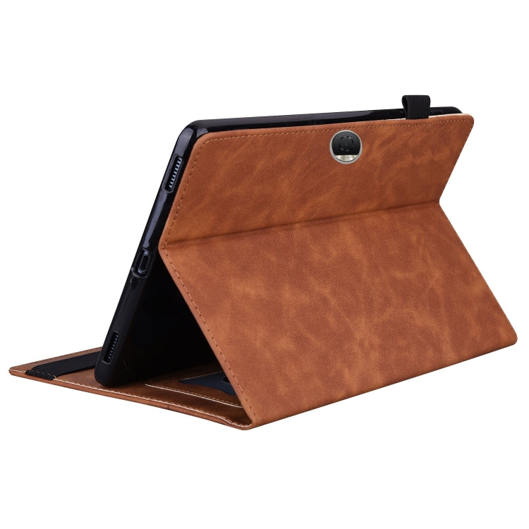 For Honor Pad 9 Splicing Shockproof Leather Tablet Case(Brown)
