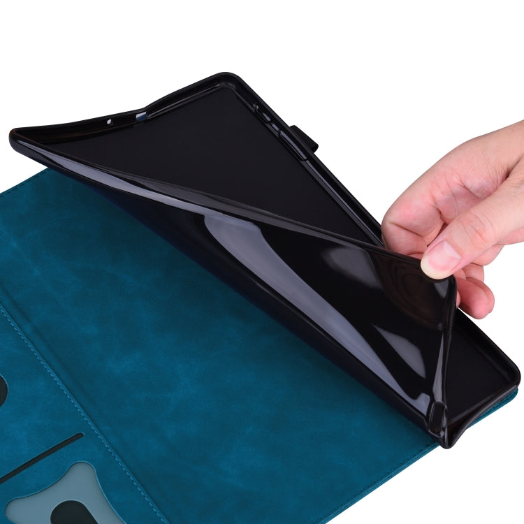 For Honor Pad 9 Splicing Shockproof Leather Tablet Case(Blue)