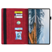 For Honor Pad X8a Splicing Shockproof Leather Tablet Case(Red)