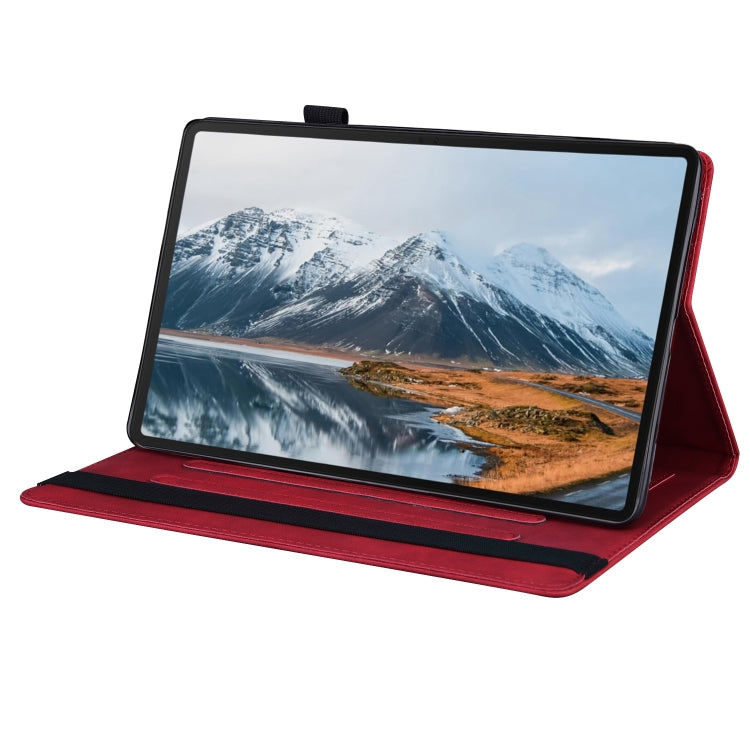 For Honor Pad X8a Splicing Shockproof Leather Tablet Case(Red)