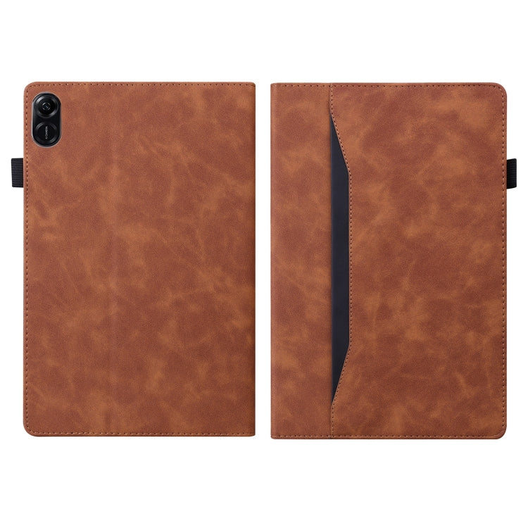 For Honor Pad X8a Splicing Shockproof Leather Tablet Case(Brown)