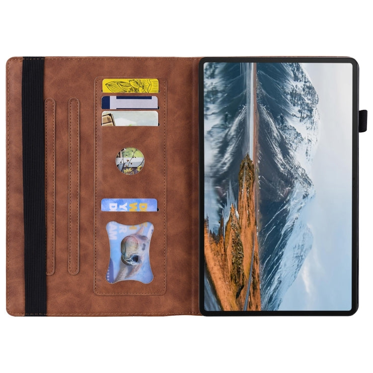 For Honor Pad X8a Splicing Shockproof Leather Tablet Case(Brown)