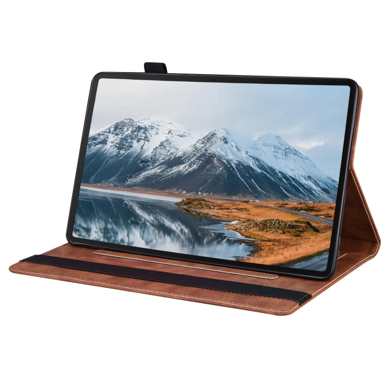 For Honor Pad X8a Splicing Shockproof Leather Tablet Case(Brown)
