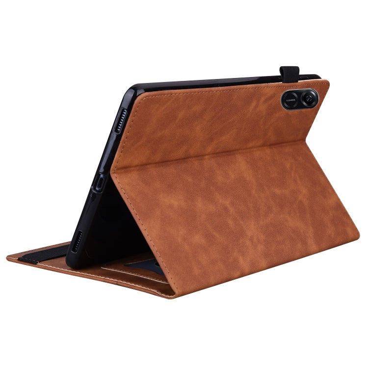 For Honor Pad X8a Splicing Shockproof Leather Tablet Case(Brown)