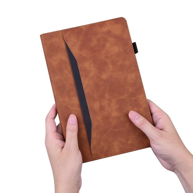 For Honor Pad X8a Splicing Shockproof Leather Tablet Case(Brown)