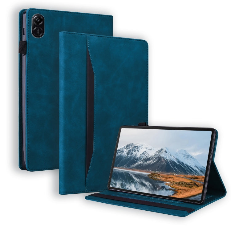 For Honor Pad X8a Splicing Shockproof Leather Tablet Case(Blue)