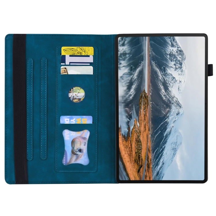 For Honor Pad X8a Splicing Shockproof Leather Tablet Case(Blue)