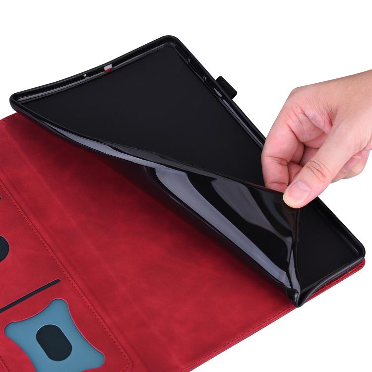 For Honor Pad V9 Splicing Shockproof Leather Tablet Case(Red)