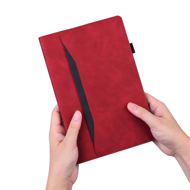 For Honor Pad V9 Splicing Shockproof Leather Tablet Case(Red)
