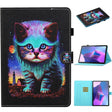 For Lenovo Tab P12 2023 / TB370FU Coloured Drawing Stitching Smart Leather Tablet Case(Night Cat) - Lenovo by PMC TechLife | Online Shopping South Africa | PMC TechLife | Buy Now Pay Later Mobicred