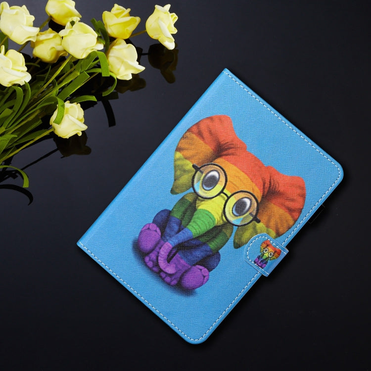 For Lenovo Tab P12 2023 / TB370FU Coloured Drawing Stitching Smart Leather Tablet Case(Colorful Elephant)