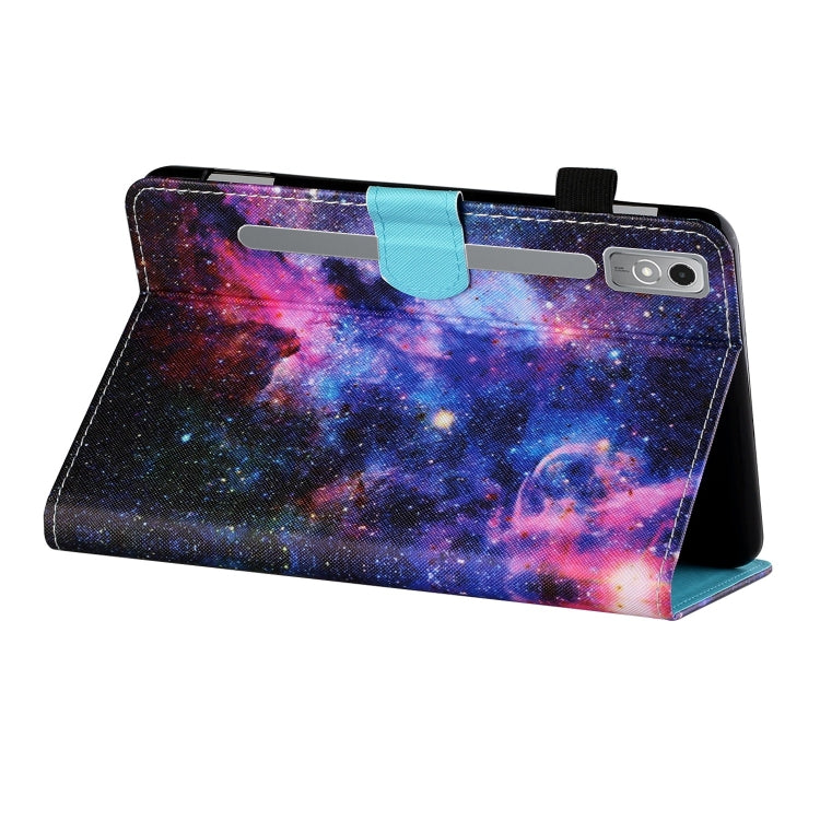 For Lenovo Tab P12 2023 / TB370FU Coloured Drawing Stitching Smart Leather Tablet Case(Starry Sky)