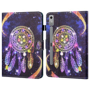 For Lenovo Tab P12 2023 / TB370FU Coloured Drawing Stitching Smart Leather Tablet Case(Starry Sky Wind Chime)