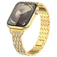 For Apple Watch SE 2023 44mm Devil Eye Diamond Bracelet Metal Watch Band(Gold) - Watch Bands by PMC TechLife | Online Shopping South Africa | PMC TechLife