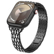 For Apple Watch Series 9 41mm Devil Eye Diamond Bracelet Metal Watch Band(Black) - Watch Bands by PMC TechLife | Online Shopping South Africa | PMC TechLife