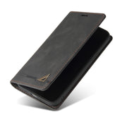 For OPPO A58 4G Skin Feel Anti-theft Brush Horizontal Flip Leather Case with Holder(Black)