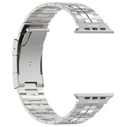 For Apple Watch SE 2022 40mm Tortoise Buckle Titanium Steel Watch Band(Silver)