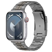 For Apple Watch Series 2 38mm Tortoise Buckle Titanium Steel Watch Band(Grey)